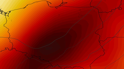 Anomalia temperatury na poziomie ciśnienia 850 hPa 09.09 (ECMWF)