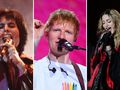 Freddie Mercury, Ed Sheeran, Madonna