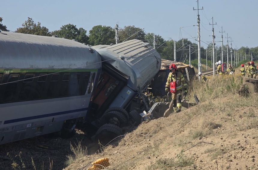 Wykolejenie pociągu na Mazowszu