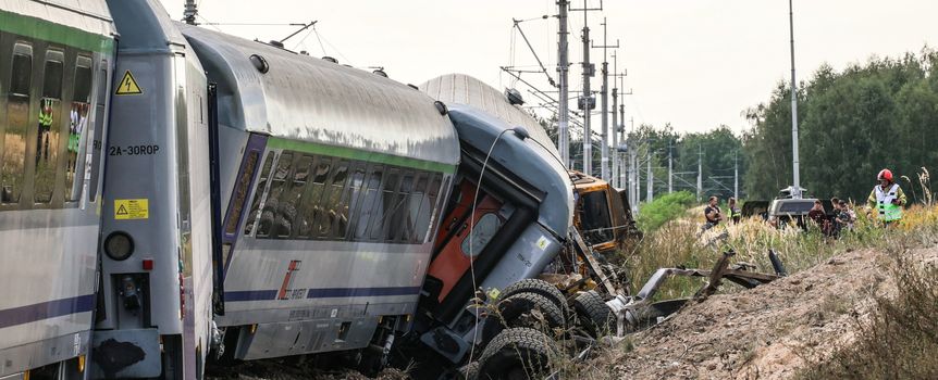 SOKOLNIKI SUCHE WYKOLEJENIE POCIĄGU RELACJI LUBLIN-SZCZECIN