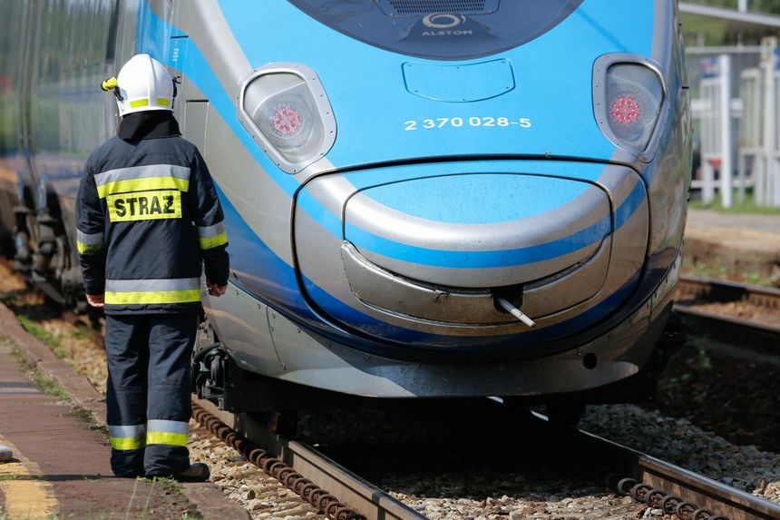 Strażak i pociąg Pendolino