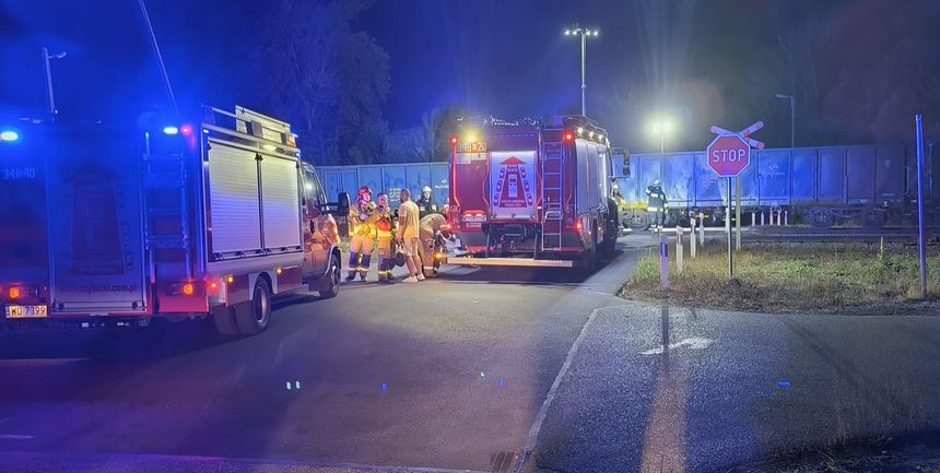 Wypadek na przejeździe kolejowym