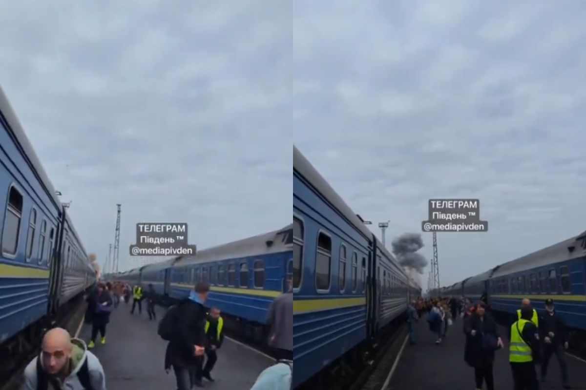 Atak rosyjskiego drona na kolej w Ukrainie. Pociąg jechał do Warszawy 