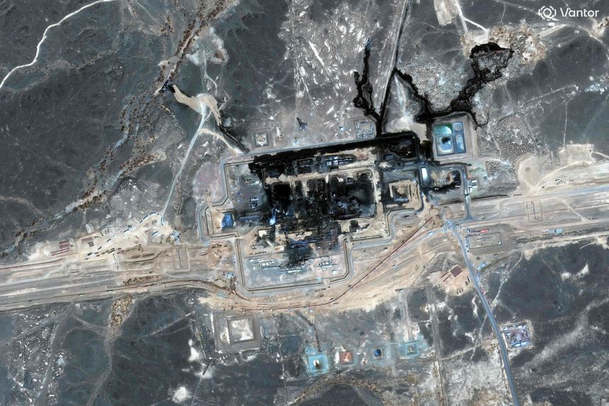 rurociąg Wschód-Zachód po ataku dronów, widok z satelity