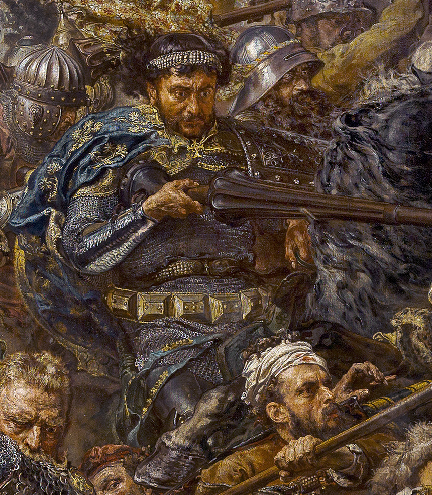 Zawisza Czarny - Jan Matejko, fragment Bitwy pod Grunwaldem
