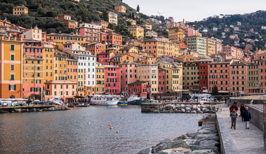 Kolorowe domy w Camogli