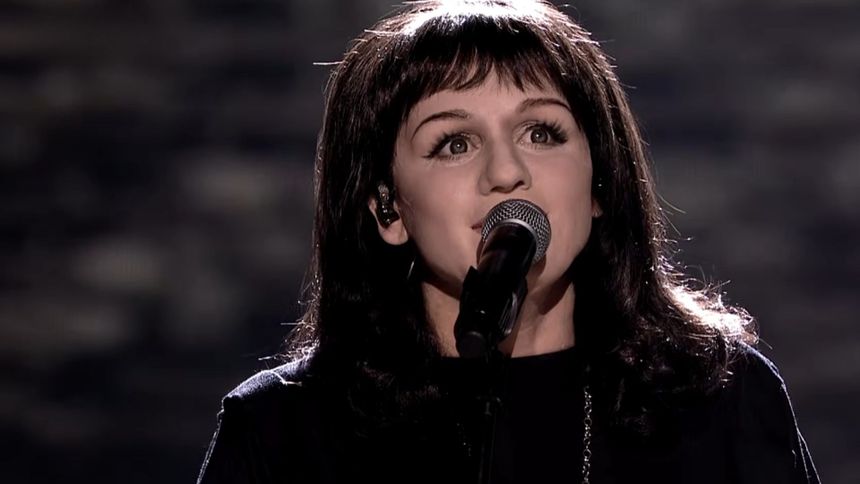 Maria Sadowska jako Ewa Demarczyk w programie 