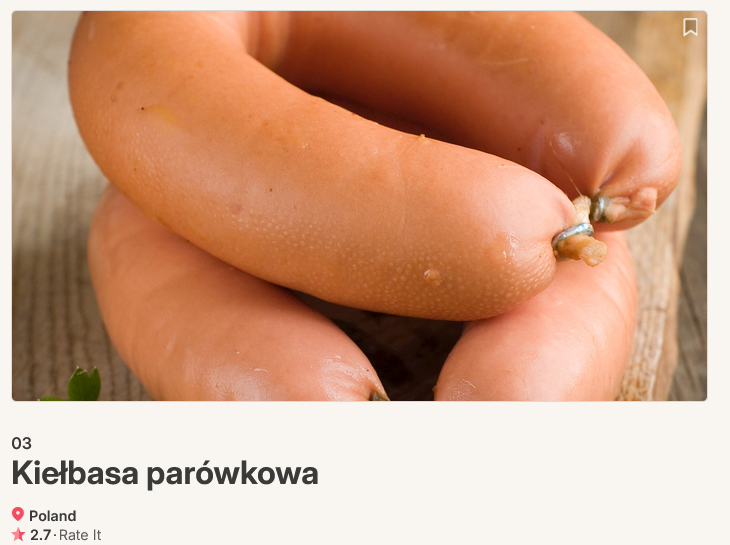 Kiełbasa parówkowa