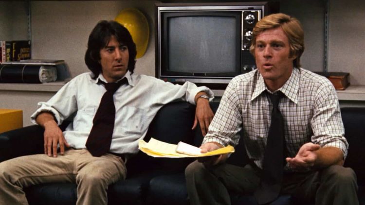 Wszyscy ludzie prezydenta - Dustin Hoffman, Robert Redford - kadr z filmu