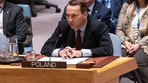 Radosław Sikorski podczas posiedzenia Rady Bezpieczeństwa ONZ