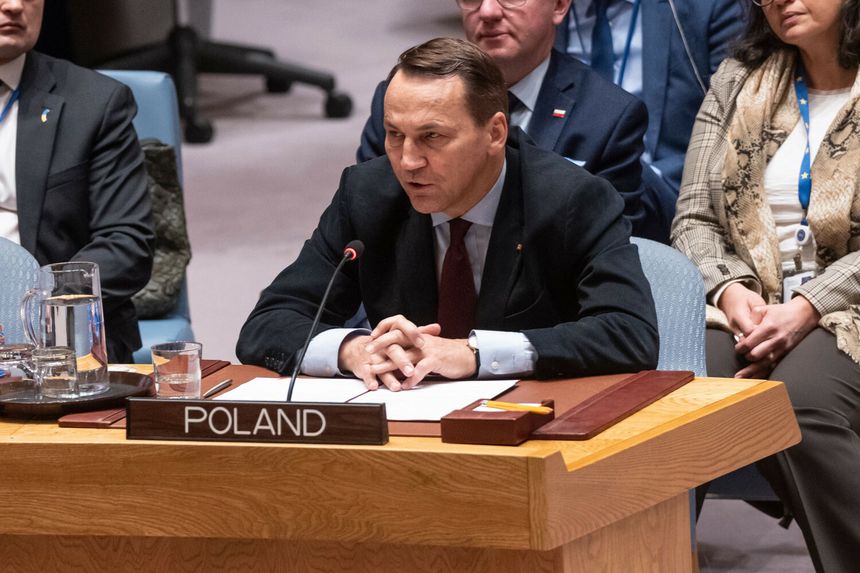 Radosław Sikorski podczas posiedzenia Rady Bezpieczeństwa ONZ