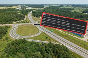 Niewybuch na drodze ekspresowej