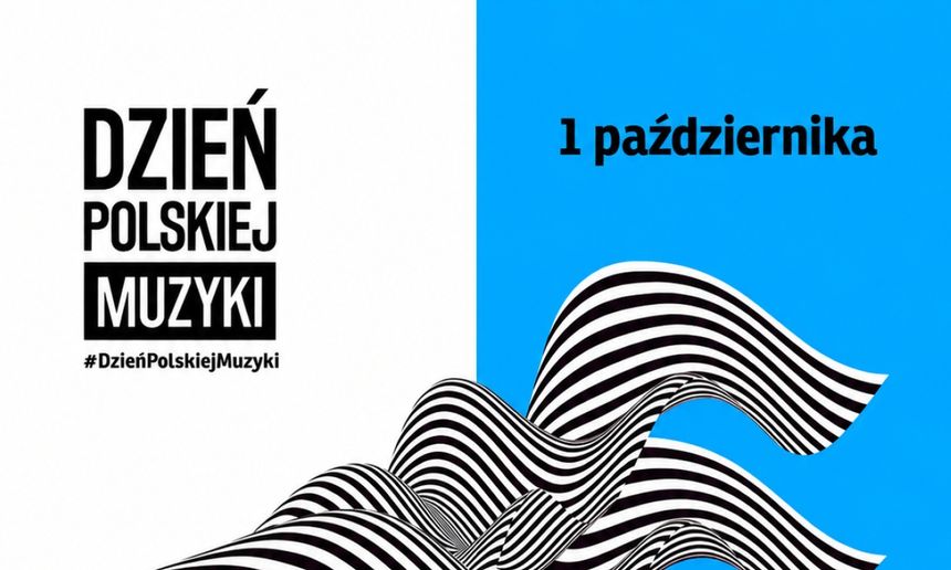 Plakat promujący Dzień polskiej muzyki.