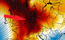 Anomalia temperatury na poziomie ciśnienia 850 hPa 30.09