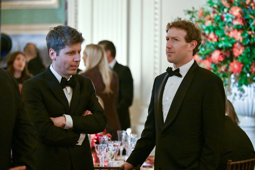 Prezes OpenAI Sam Altman i szef Facebooka Mark Zuckerberg