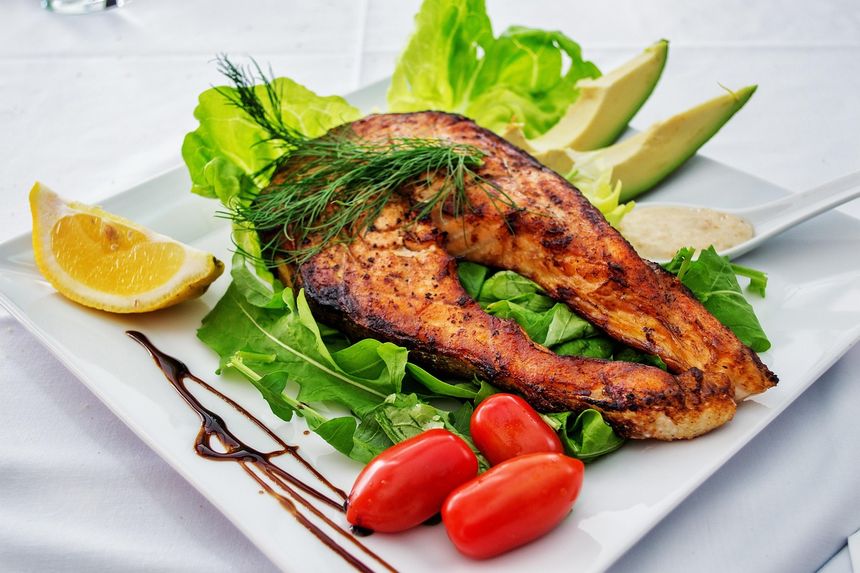 Grillowany łosoś