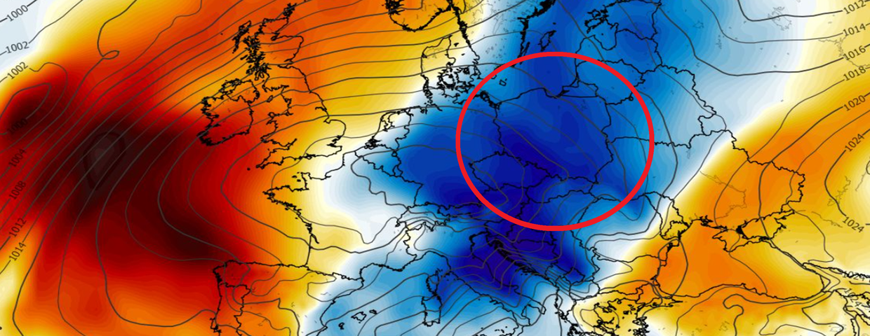 Anomalia temperatury na poziomie ciśnienia 850 hPa 13.10 (ECMWF)
