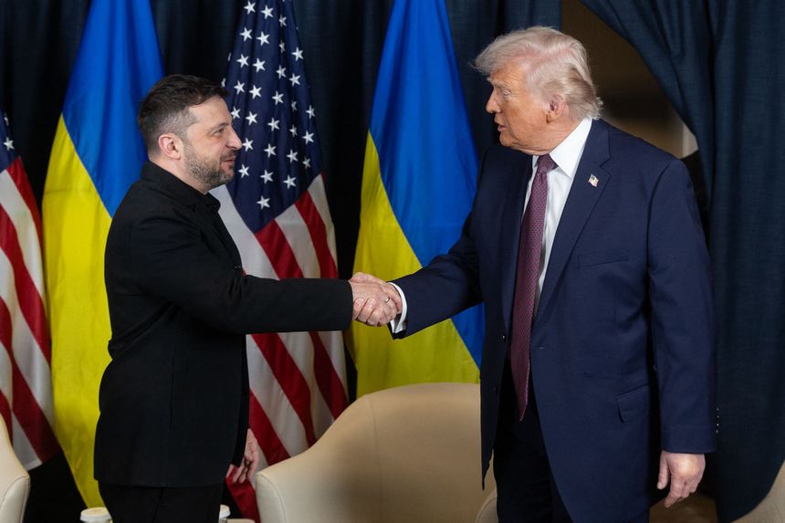 Wołodymyr Zełensky i Donald Trump