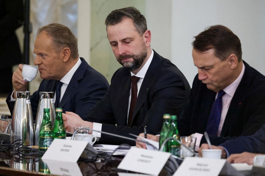 Donald Tusk, Władysław Kosiniak-Kamysz i Radosław Sikorski
