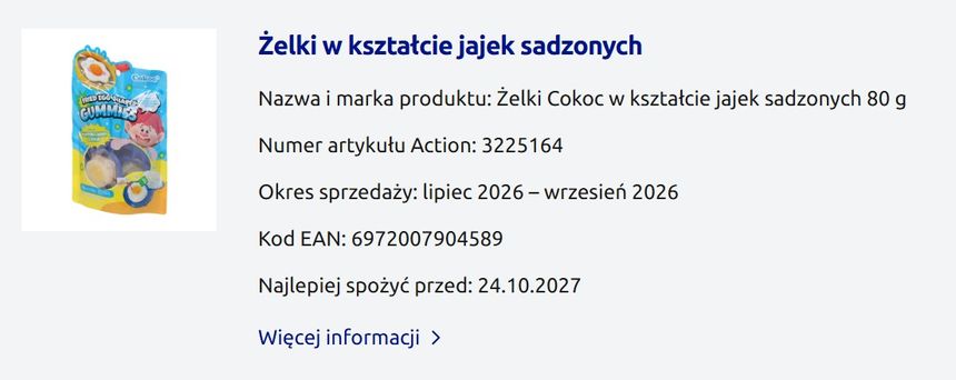 Informacja o wycofanym produkcie