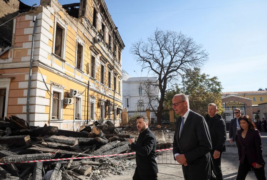 Wołodymyr Zełenski i Friedrich Merz