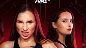 Plakat promujący walkę Marta Linkiewicz vs Julia Stasiuk na FAME.