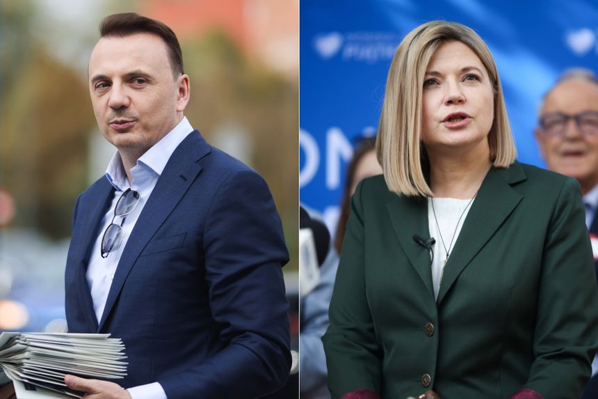 Łukasz Gibała i Monika Piątkowska