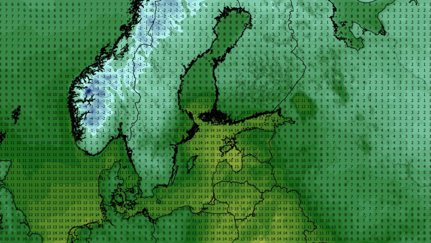 Temperatura minimalna 08.10 (ECMWF)