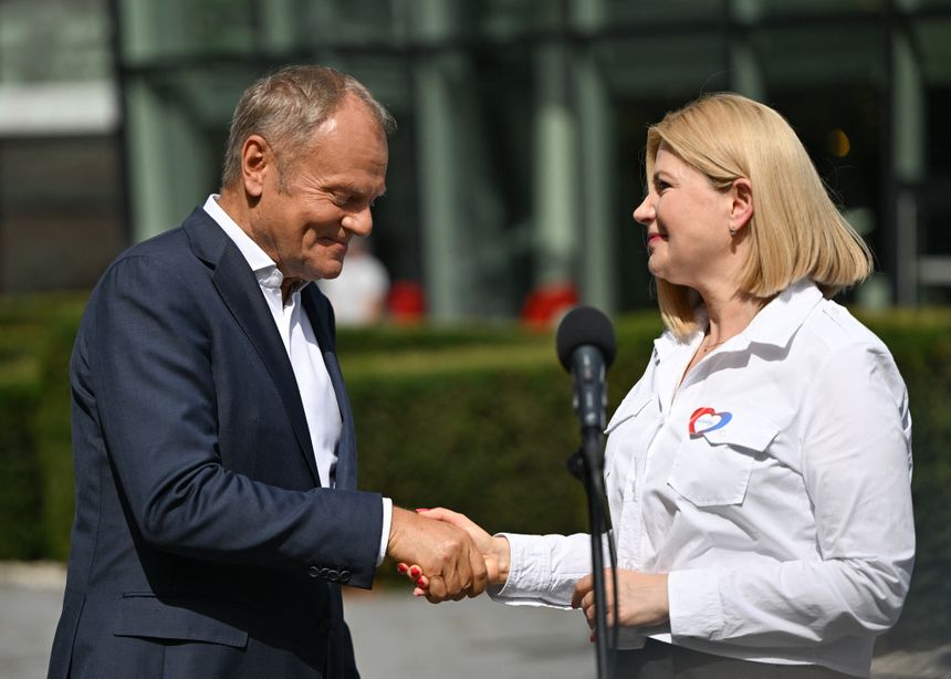 Donald Tusk i Monika Piątkowska 