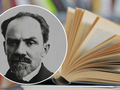 Stefan Żeromski, w tle książka 
