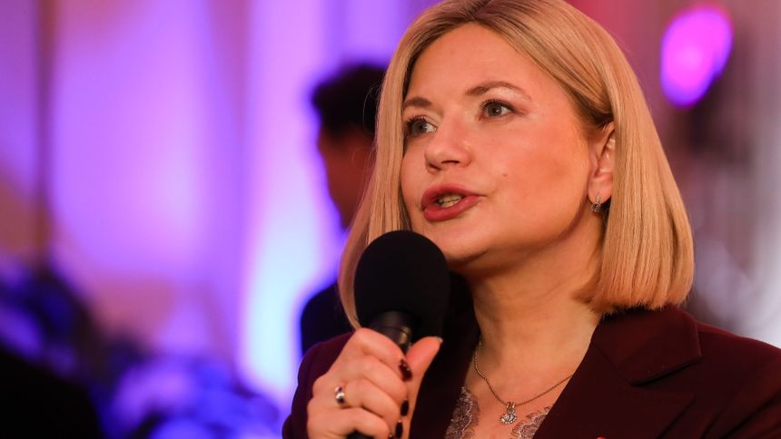 Monika Piątkowska podczas wieczoru wyborczego w Krakowie, Klaudia Radecka / Forum