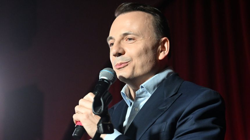 Łukasz Gibała podczas wieczoru wyborczego w Krakowie, Alex Kuhn / ArtService / Forum
