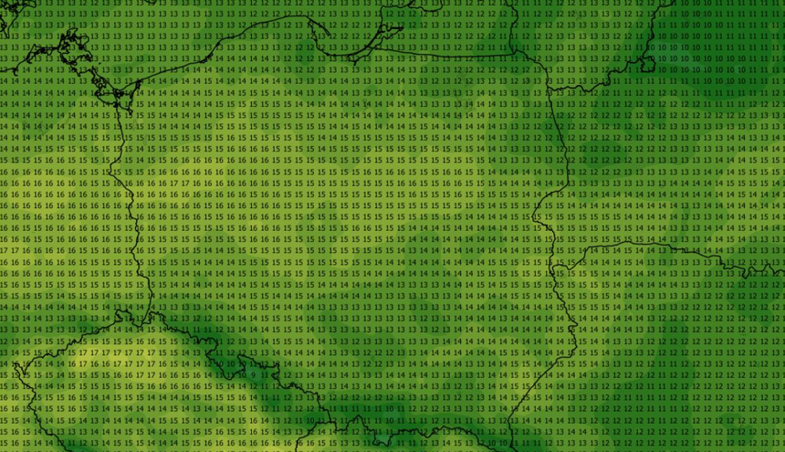 Temperatura maksymalna 19.10 (ECMWF)
