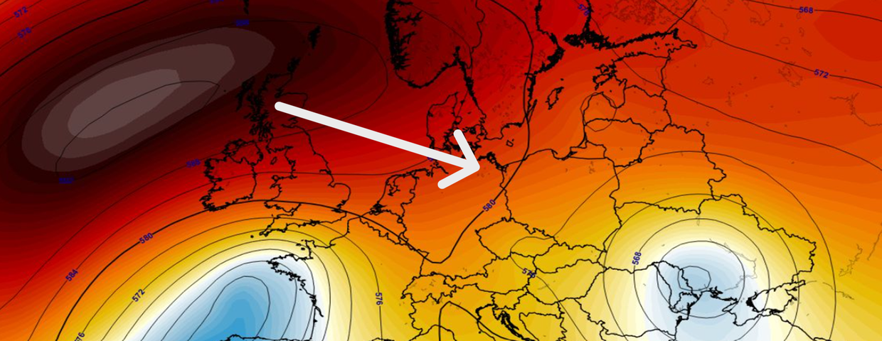 Anomalia wysokości geopotencjalnej na poziomie 500 hPa 19.10 (ECMWF)  