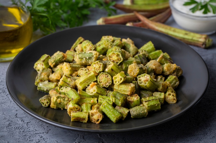 smażona okra