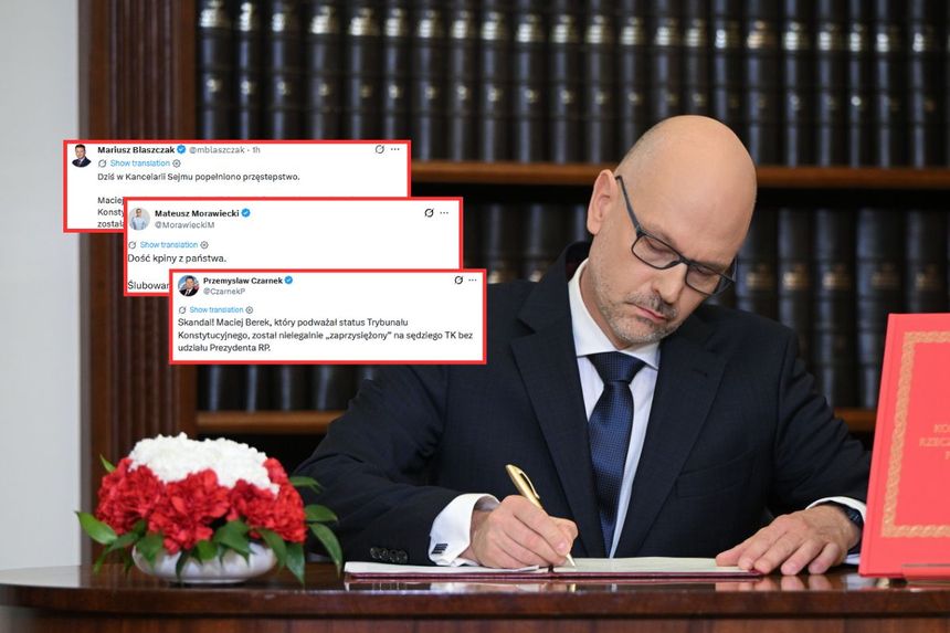 Komentarze po ślubowaniu Berka