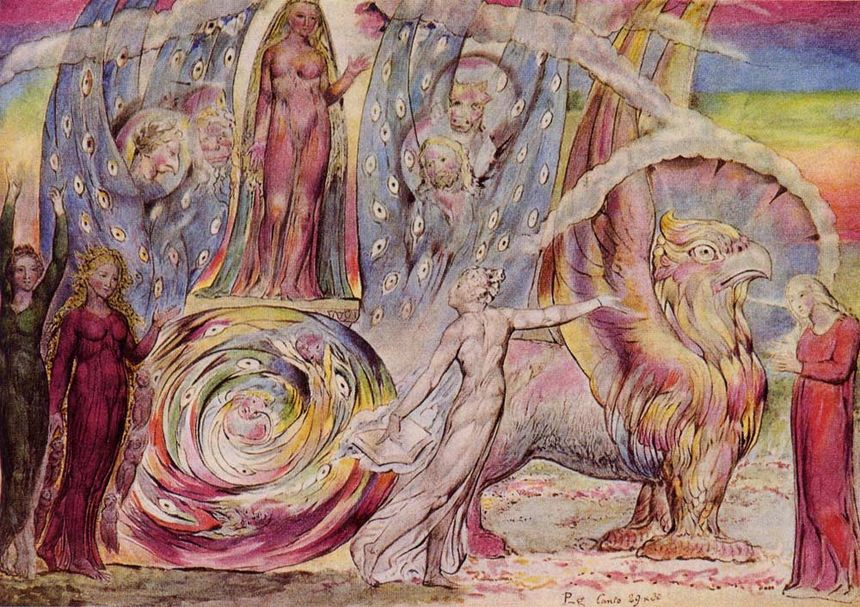 Rozmowa Dantego i Beatrycze, William Blake