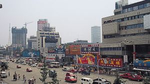 Chengdu, fragment miasta. Chiny,