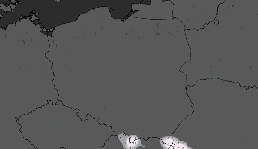 Grubość pokrywy śnieżnej 04.11 (GFS)