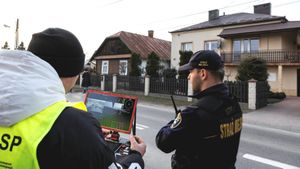 Rzeszów, Osiedle Słocina. Straż Miejska kontroluje dym z pieców przy użyciu drona