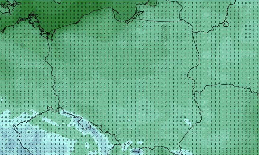 Temperatura minimalna 05.11 o 12:00