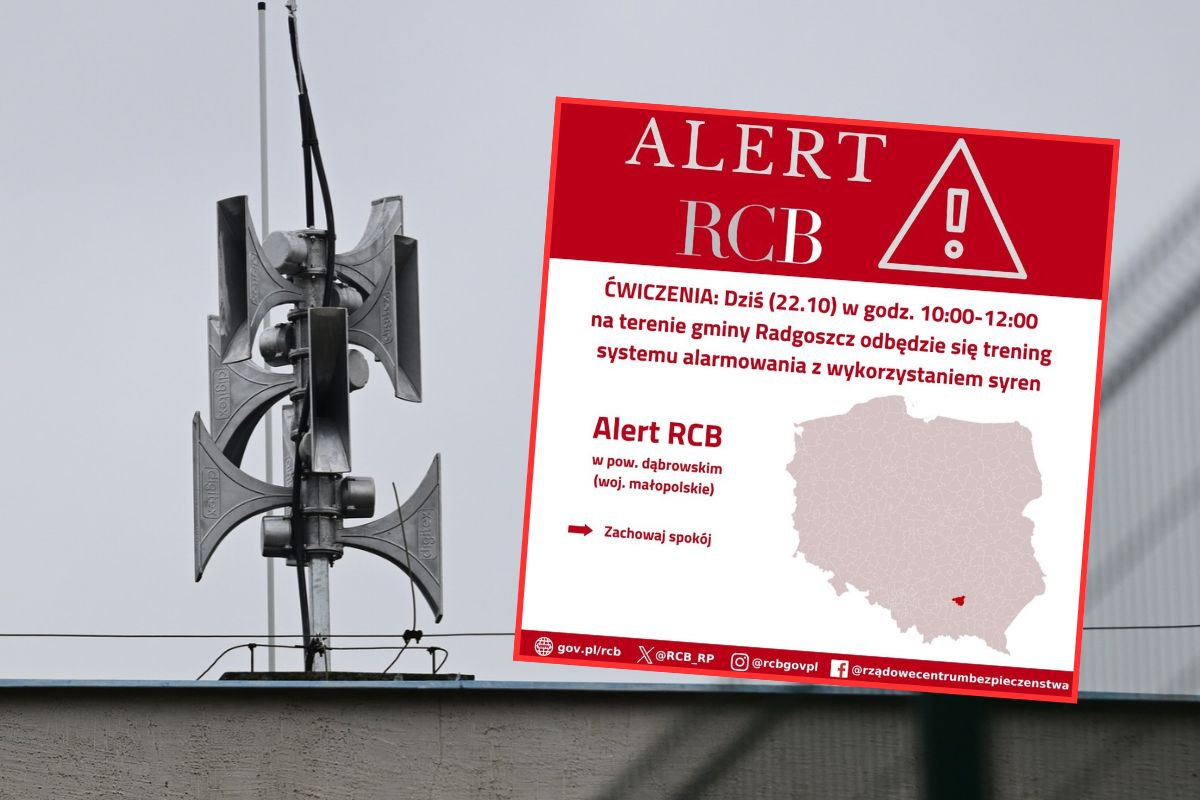 Ćwiczenia w Małopolsce. Wysłano alert RCB. „Zachowaj spokój”