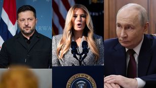 Zełenski, Melania Trump, Putin