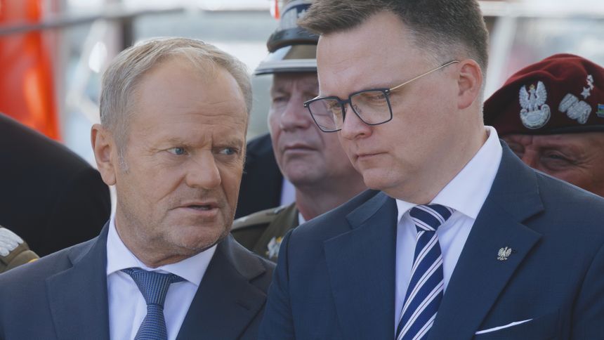 Donald Tusk i Szymon Hołownia