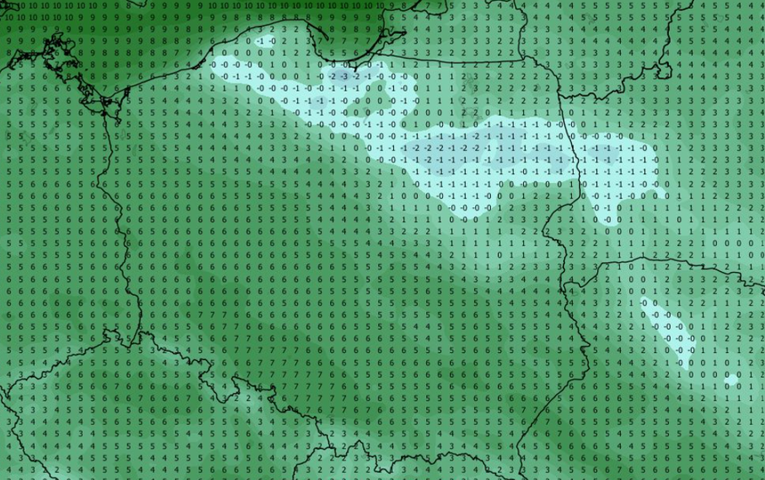 Temperatura maksymalna 06.11 (ECMWF)