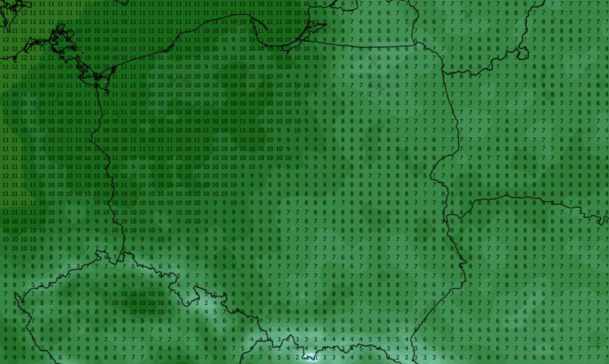 Temperatura maksymalna 01.11 (ECMWF)