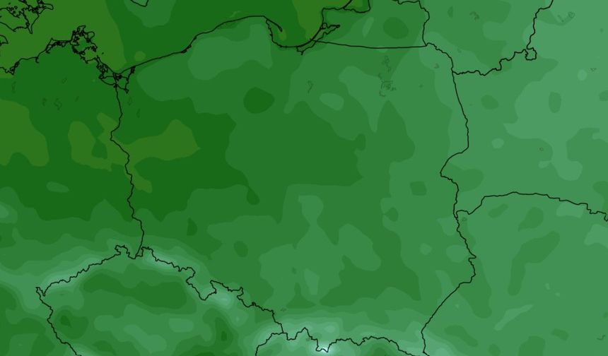 Temperatura mierzona na poziomie 2 m nad powierzchnią gruntu (31.10)