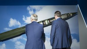 Rakieta Lockheed Martin PAC-3 na targach zbrojeniowych w Brukseli
