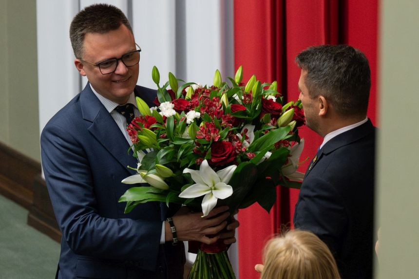 Szymon Hołownia i Paweł Śliz [zdjęcie archiwalne] 