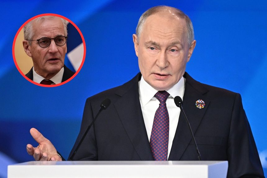 Władimir Putin i Jonas Gahr Stoere